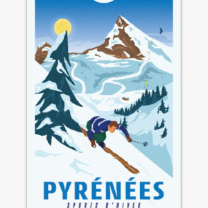 carte-postale-pyrenees-sports-hiver-altitudeposters Carte postale Pyrénées Sports d'hiver