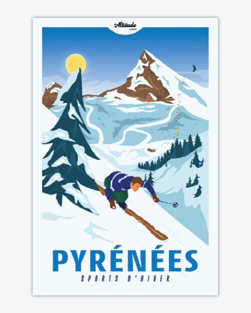 carte-postale-pyrenees-sports-hiver-altitudeposters Carte postale Pyrénées Sports d'hiver
