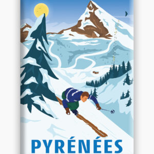 Magnet Pyrénées Sports d'hiver