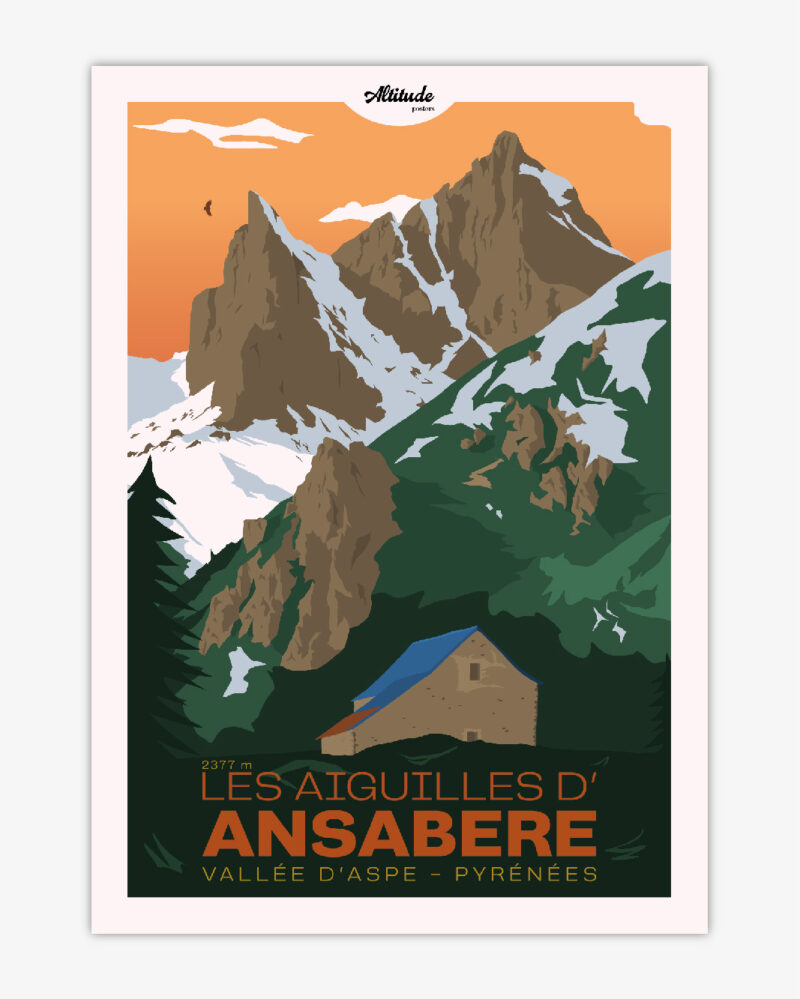 carte-postale-aiguilles-ansabere-vallee-aspe-pyrenees-altitudeposters Carte postale Les Aiguilles d'Ansabère Vallée d'Aspe Pyrénées