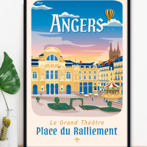 affiche-angers-place-ralliement-altitudeposters-img2 Affiche Angers - Place du Ralliement