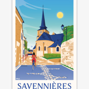 affiche-savennieres-loire-anjou-altitudeposters Affiche Savennières - Eglise Saint-Pierre-et-Saint-Romain - Vignobles - Loire - Anjou