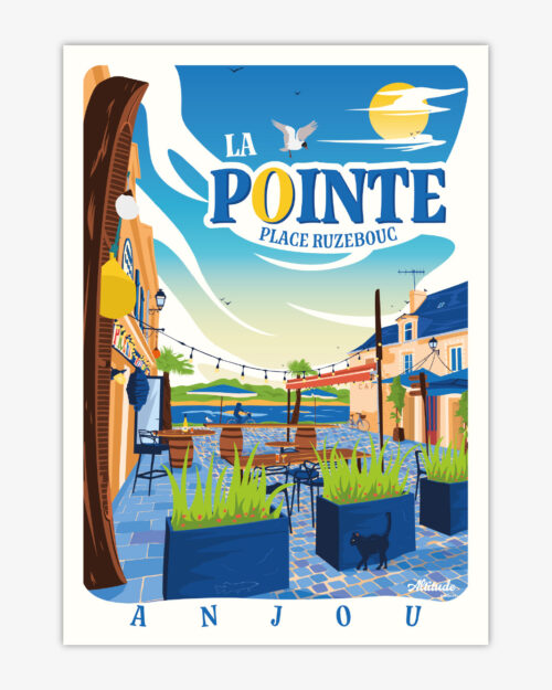 Carte postale La Pointe - Place Ruzebouc - Loire - Anjou