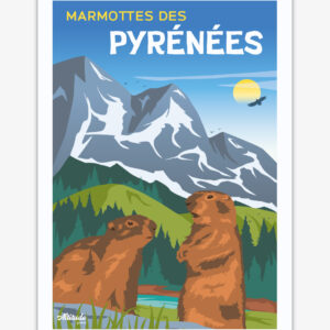 carte-postale-marmottes-pyrenees-altitudeposters Carte postale Marmottes des Pyrénées