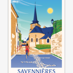 carte-postale-savennieres-anjou-val-de-loire-altitudeposters Carte postale Savennières - Eglise Saint-Pierre-et-Saint-Romain - Vignobles - Loire - Anjou
