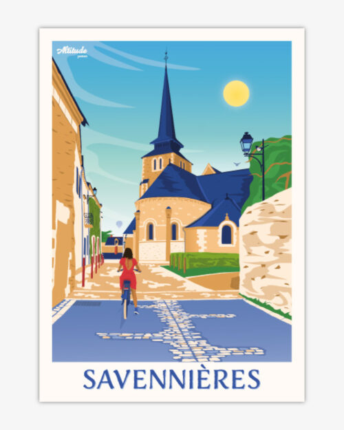 Carte postale Savennières - Eglise Saint-Pierre-et-Saint-Romain - Vignobles - Loire - Anjou