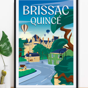 affiche-brissac-quince-chateau-altitudeposters-img2 Affiche Brissac-Quincé - Loire Aubance - Château de Brissac - Anjou Val de Loire