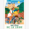 affiche-vallees-de-la-loire-altitudeposters Affiche Vallées de la Loire - Loire à vélo - Châteaux de la Loire - Vélo vintage