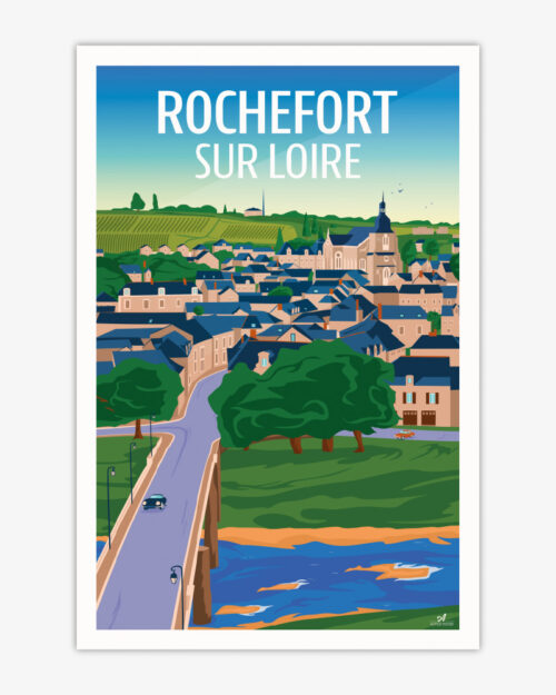 Affiche Rochefort-sur-Loire - rivière Le Louet - Anjou Val de Loire