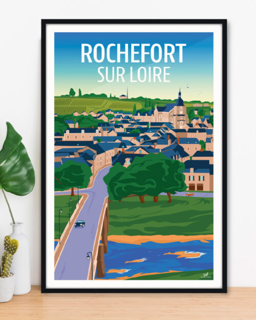 Affiche Rochefort-sur-Loire - rivière Le Louet - Anjou Val de Loire