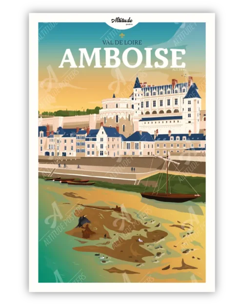 affiche-amboise-val-de-loire-altitudeposters Affiche Amboise