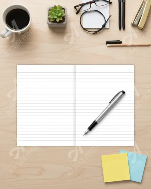 Carnet de notes ouvert