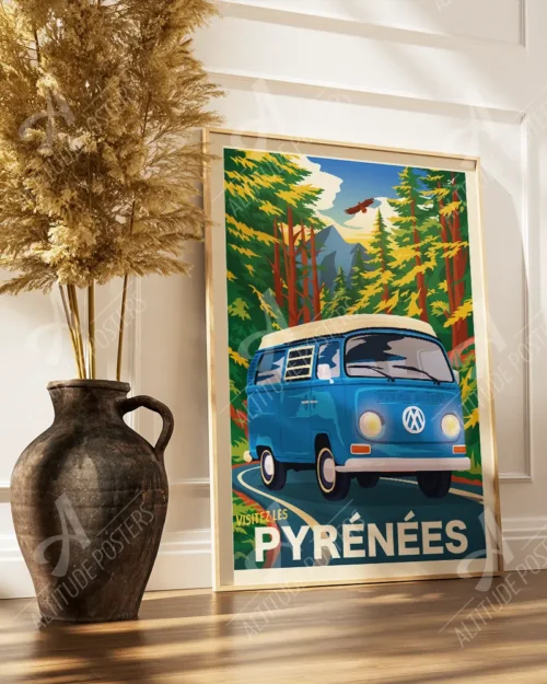 Affiche Visitez les Pyrénées