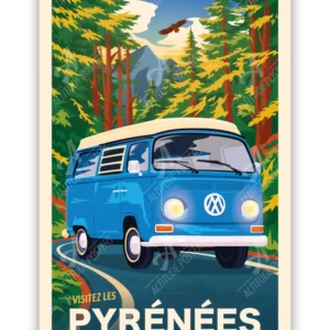 Affiche Visitez les Pyrénées