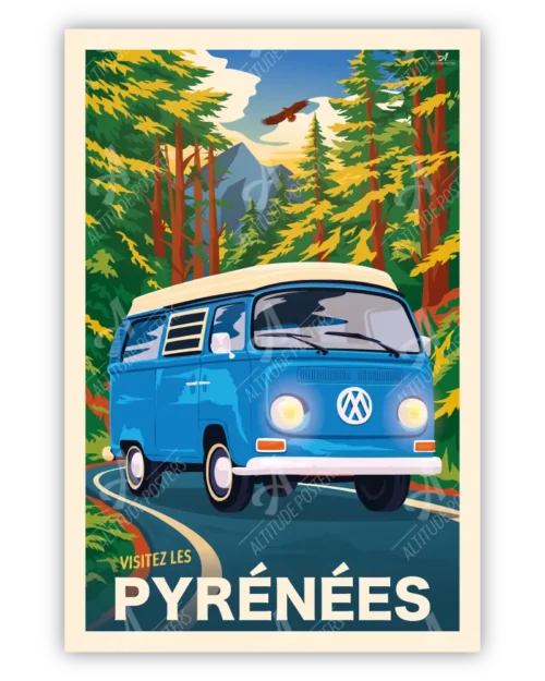 Affiche Visitez les Pyrénées