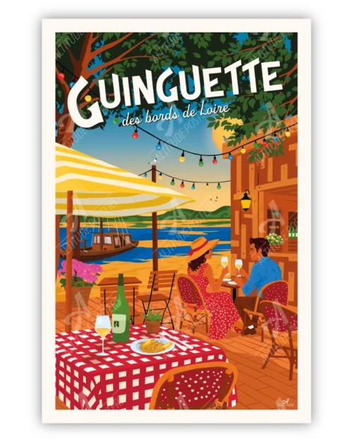affiche-guinguette-des-bords-de-loire-altitudeposters Affiche Guinguette des bords de Loire