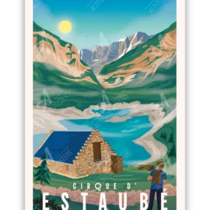 affiche-cirque-estaube-pyrenees-altitudeposters Affiche Cirque d'Esatubé